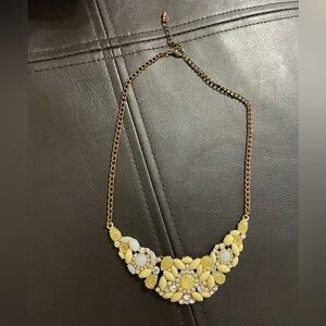 Faux‎ Gold yellow jeweled necklace